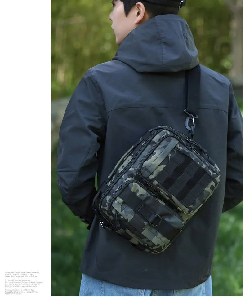 Trekking Tactical Handbags Shoulder Bag Camping for Man Hiking Travel Climbing Fishing Sling Crossbody Outdoor Weekend Molle Bag