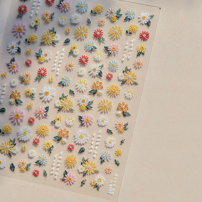 Blushimmer Dream Flower window shell nail art sticker set featuring Japanese flower design and self-adhesive decals for nail decoration.