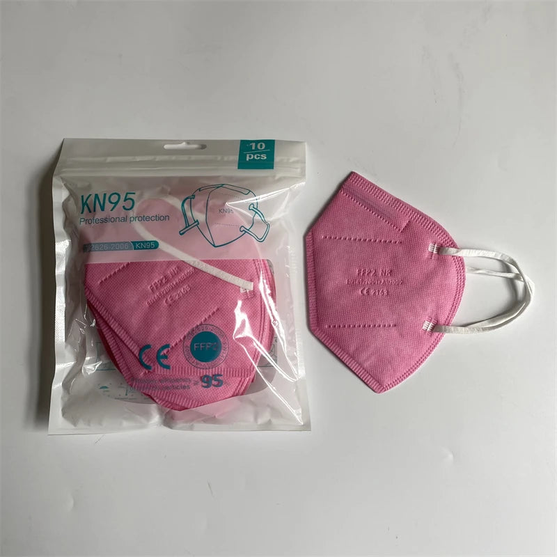 10-200pcs FPP2 Masks Black FFP2 Masks CE Approved ffp2mask Adult 12 Colors Adult Face Mask Dustproof Respirator KN95 Facemask
