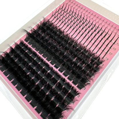 15Rows Lash Clusters Spikes Eyelash Extensions Spiky Lashes Extension Thick Individual Cluster Lashes with Spikes&Bottom Lashes