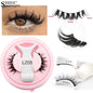 Pair of Blushimmer magnetic faux mink eyelashes with magnetic tweezers, handmade fluffy natural false eyelashes for makeup.