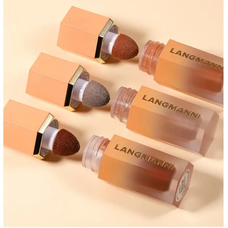 Blushimmer liquid contour stick with natural matte finish, highlighter, and nose shadow cream for face contouring and makeup enhancement.