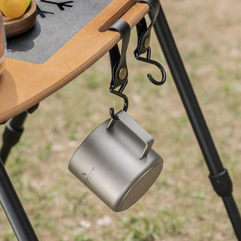 Boundless Voyage Titanium Double Wall Coffee Cup Mini Camping Mug Outdoor Tableware Lightweight Drinkware 220ML Ti3052D