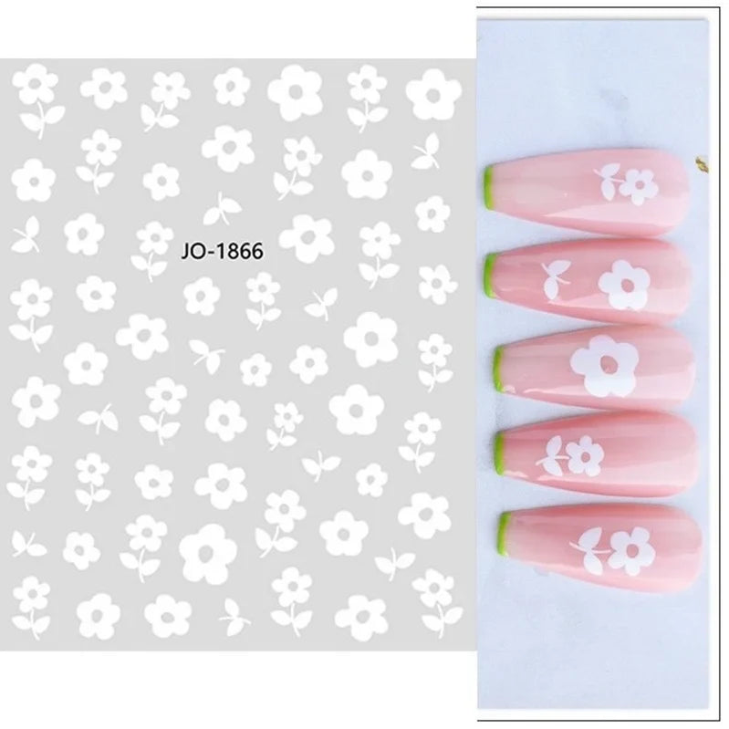 Black and white Blushimmer nail art stickers featuring sexy woman and girl designs for press-on nail decorations and body decals.