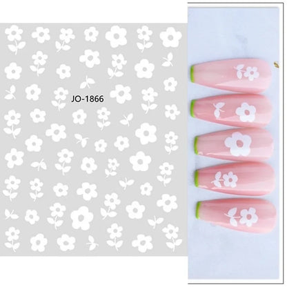 Black and white Blushimmer nail art stickers featuring sexy woman and girl designs for press-on nail decorations and body decals.