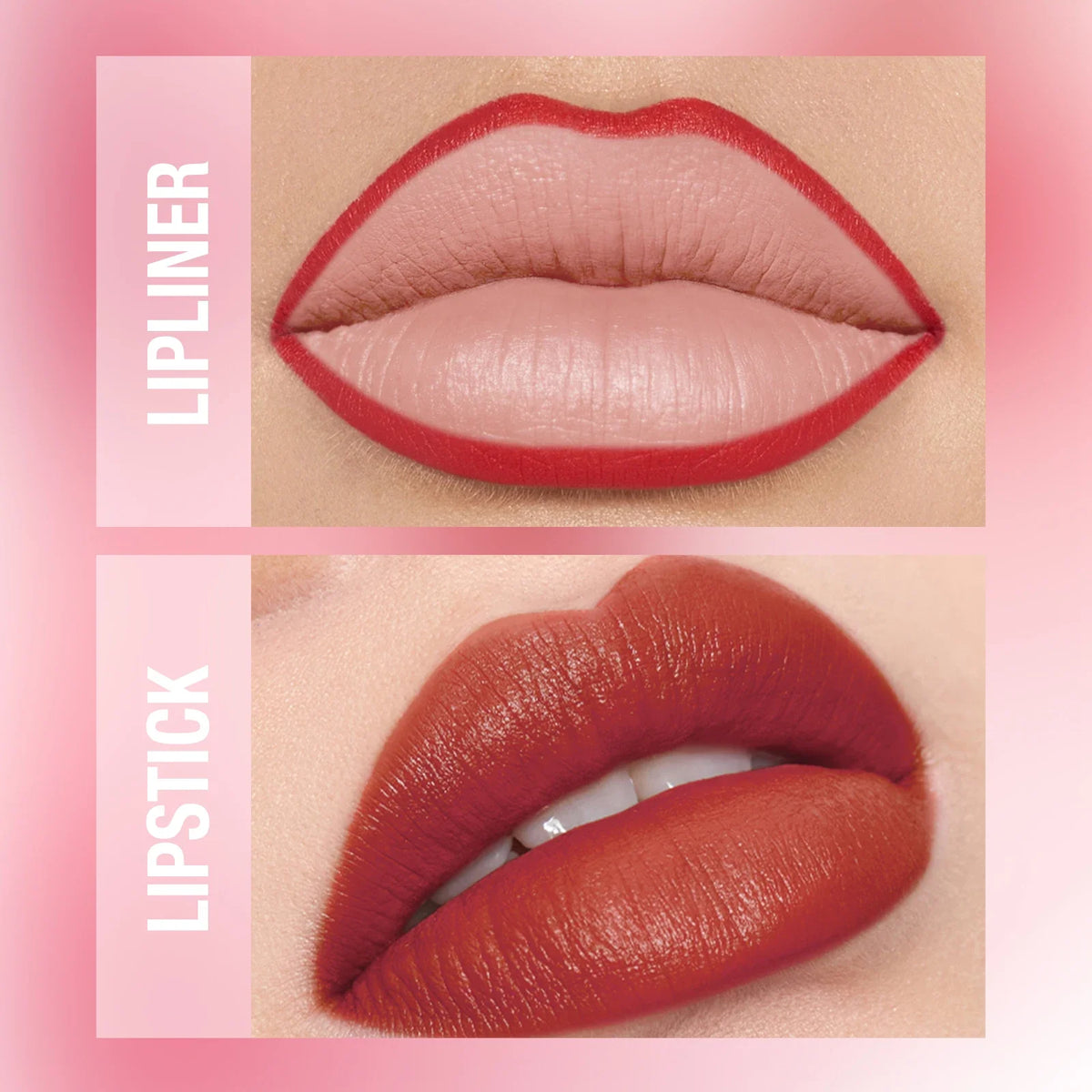 Blushimmer waterproof lipliner and lipstick set featuring smooth, smudge-proof, fade-resistant makeup for a perfect look.