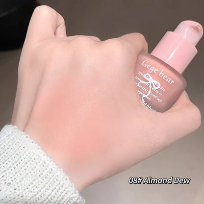 Blushimmer Gege Bear Light Blush liquid blush with moisturizing and brightening formula, featuring a natural rosy tint.