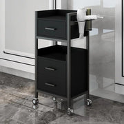 Professional Hair Salon Trolleys with Storage Drawers and Hair Dryer Holders
