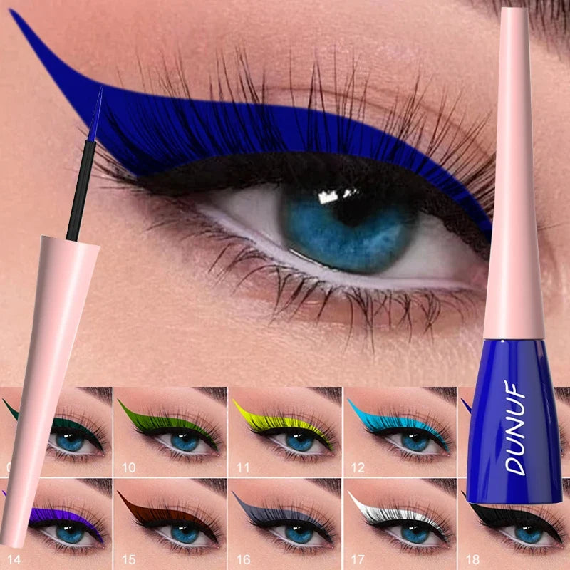 Blushimmer matte dark green liquid eyeliner pencil with waterproof formula, ultra-thin tip, long-lasting, quick-drying eye makeup.