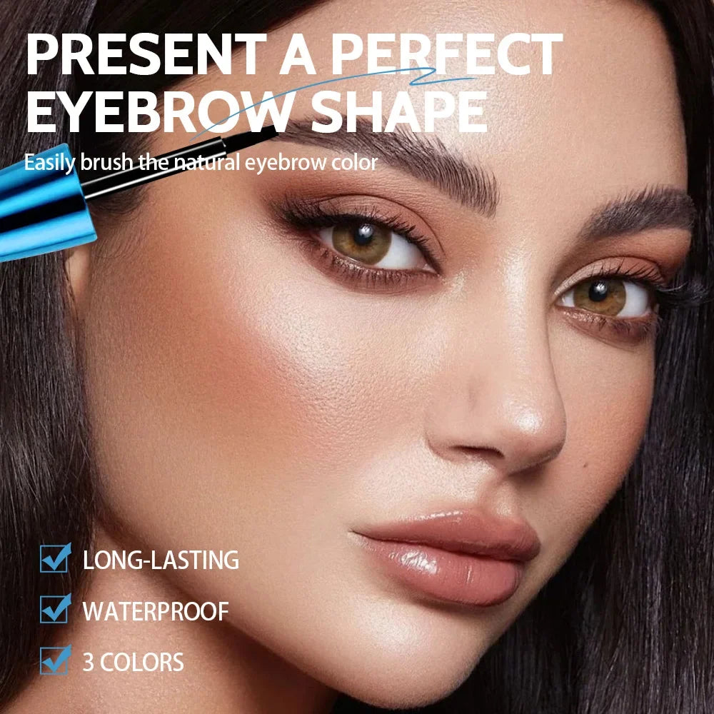 Blushimmer Rave Lady waterproof peel-off eyebrow gel in 10g, showing the gel's glossy texture and applicator brush.