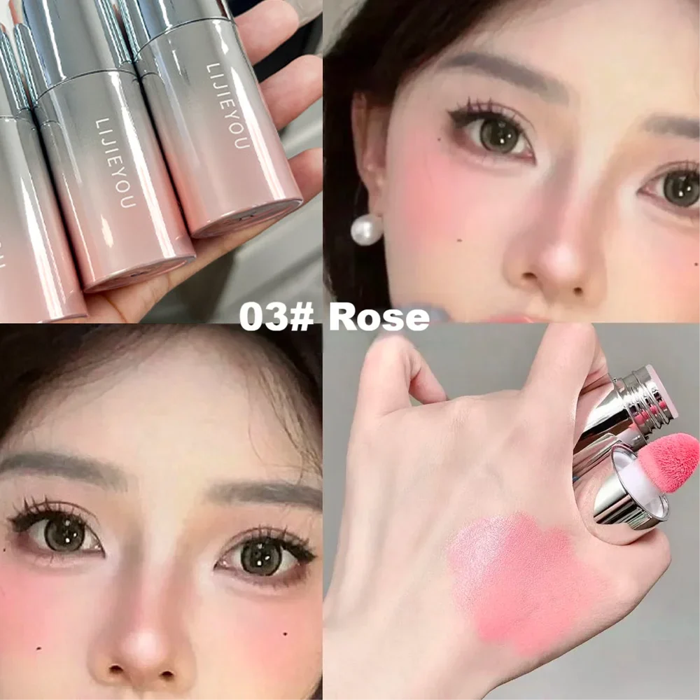 Blushimmer Vitality Liquid Blush and Lip Tint in a clear bottle, showcasing the moisturizing water glow formula for lips and cheeks.