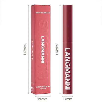 Blushimmer 12-color matte lipstick set with smooth, long-lasting velvet finish, waterproof and non-fading lip color pens.