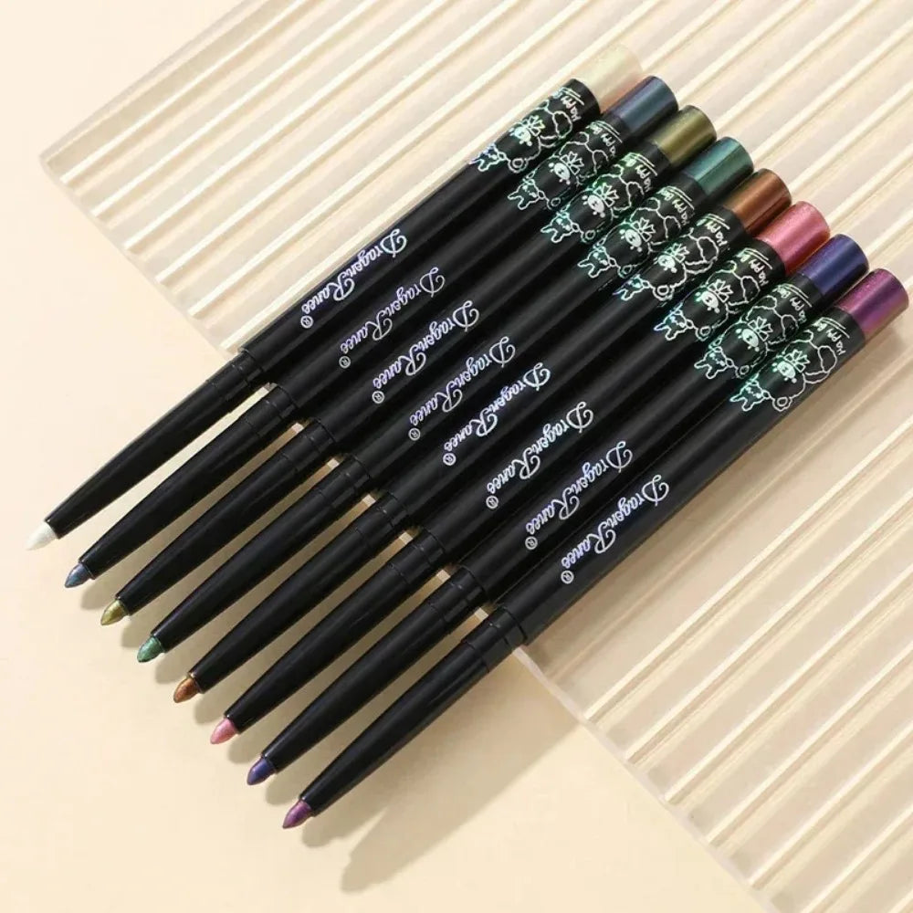 Blushimmer Glitter Aurora Eyeliner Pen with multi-chrome metallic green and purple shades, shimmering eye makeup product.