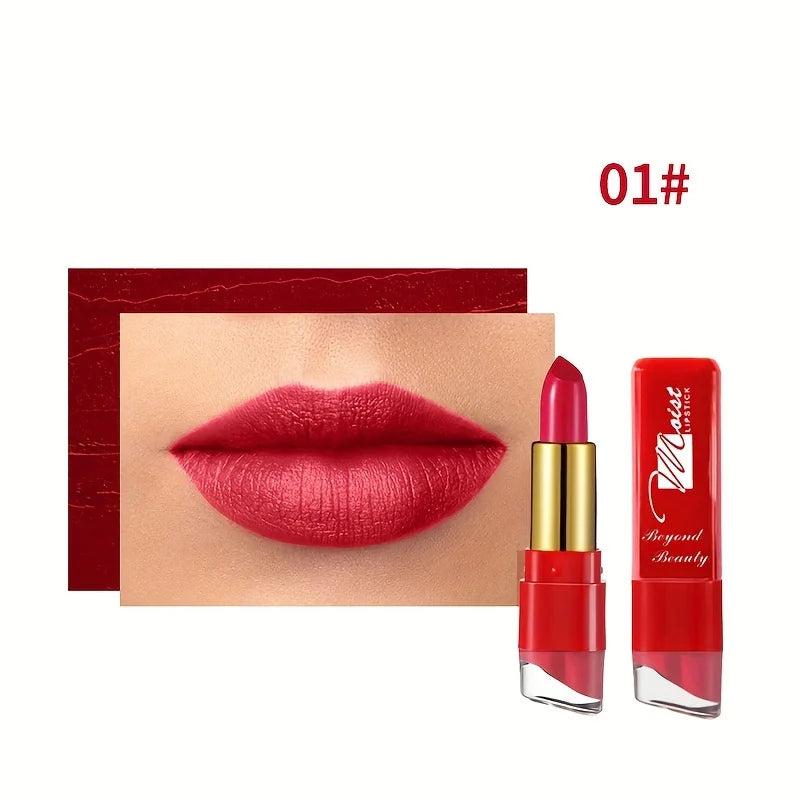 Blushimmer 12-color creamy moisturizing lipstick set featuring long-lasting lipsticks in various shades for women and beginners.