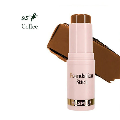Blushimmer facial stick foundation for dark skin, full coverage, matte finish, oil-control concealer, natural primer makeup application