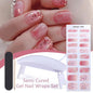 Blushimmer Harunouta 4-pack nude pink gradient gel nail strips with lamp, waterproof, semi-cured, long-lasting nail stickers and wraps