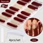 Blushimmer Harunouta 4-piece gradient jelly semi-cured gel nail strips with nail lamp, nude pink waterproof long-lasting nail wraps.