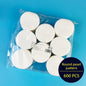 Set of 300/600 beige round facial cleansing pads by Blushimmer, hypoallergenic makeup remover wipes, lint-free and soft.