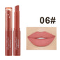 Blushimmer matte lipstick in deep red with velvety finish, waterproof and non-fading, moisturizing European and American makeup style.