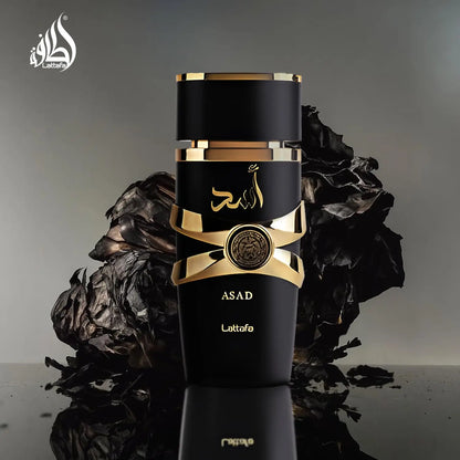 Lattafa Asad unisex Eau De Parfum spray by Blushimmer, 3.4 oz, natural long-lasting Arabian fragrance cologne.