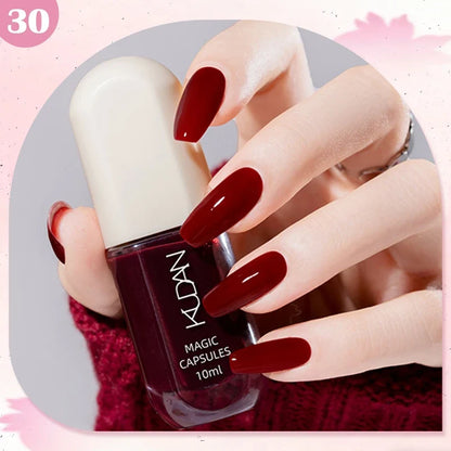 10ml Water-Based Peel Off Nail Polish 40 Colors Long Lasting Quick Drying No Need of Lamp to Cure Nail Supplies Manicure Nails