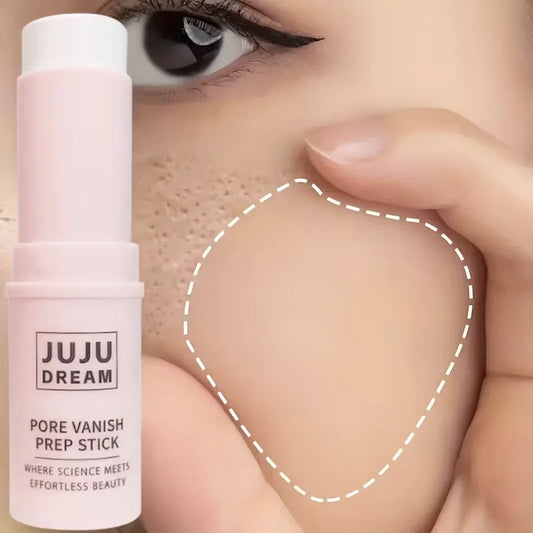 Blushimmer Pore Vanish Primer Stick with pore-blurring formula, portable pre-makeup face primer for smooth skin application.