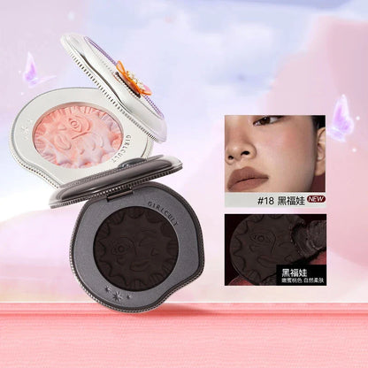 Girlcult Blushimmer Emotional Blush highlighter and matte shimmer pressed cheek powder for cute Korean makeup, face blush.
