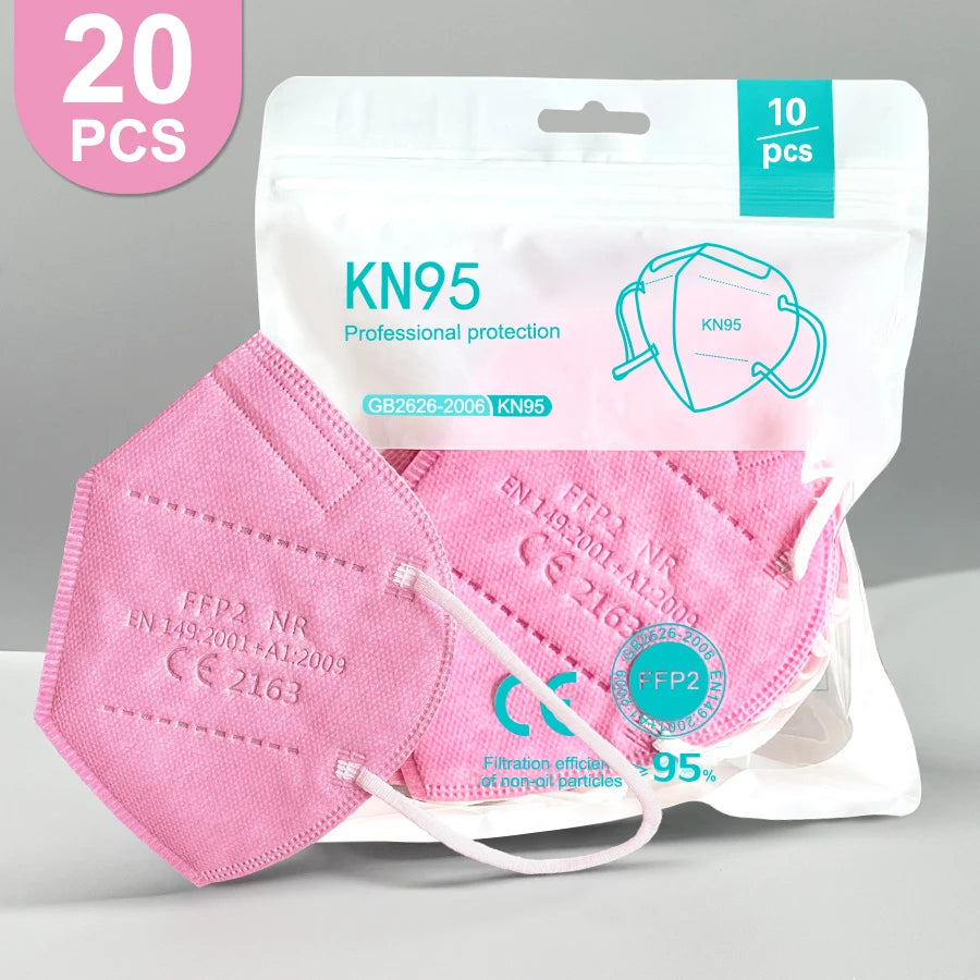 FFP2 Masks CE Approved KN95 mascarillas fpp2 5-layer Security Protection Mask Adult Face masque Color ffp2 NR Fast Free Shipping