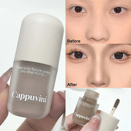 Grey and brown facial contour shadow cream by Blushimmer, natural nude liquid contouring stick for 3D nose and face brightening.