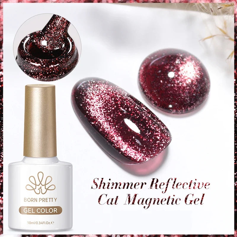 Blushimmer BORN PRETTY 117 Colors Cat Magnetic Gel Nail Polish 10ml semi-permanent varnish with full coverage nails and glamorous finish