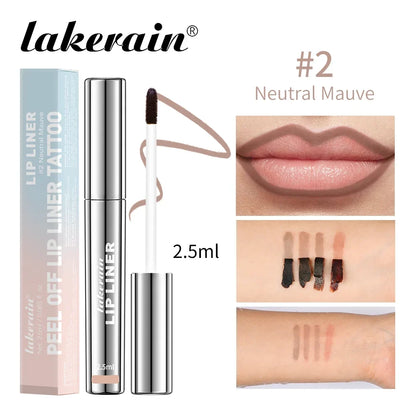 Blushimmer 4PCS highly pigmented lip liner set with matte peel-off lip stain, waterproof and transfer-proof for enhanced lips.