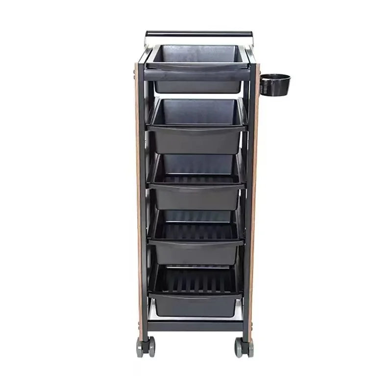 High Quality Modern Design Salon Trolley Hot Sale Durable Wood and ABS Tiers 4-Wheel Heavy-Duty Sports Venue Equipment