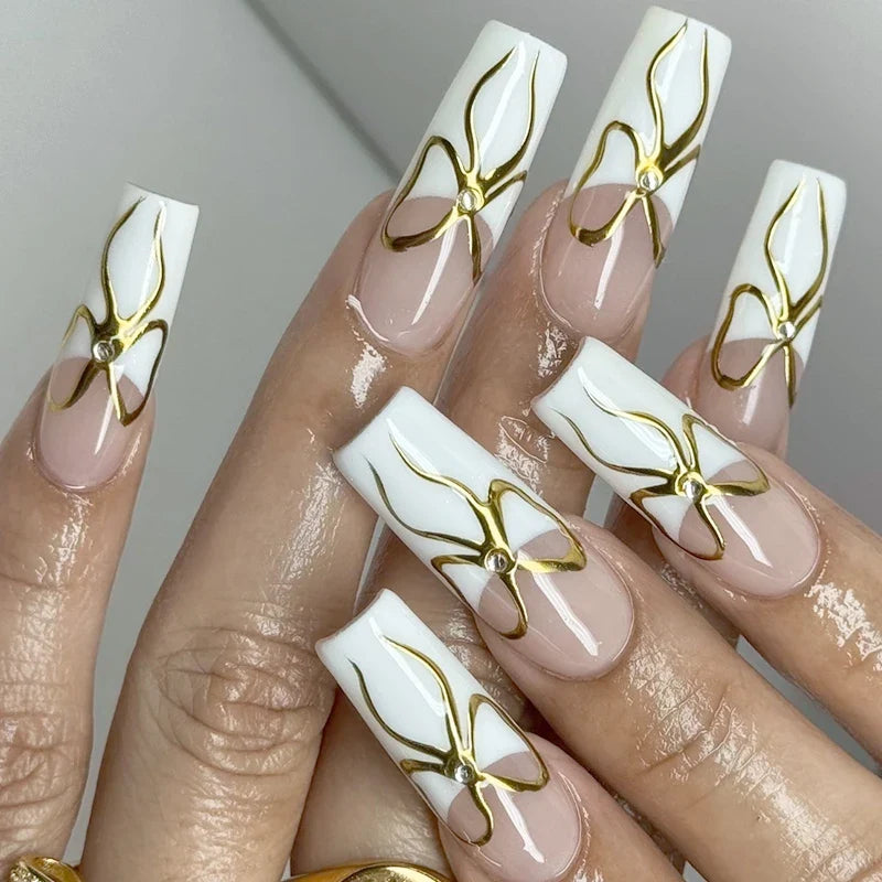 Blushimmer 5ML gold and silver metallic gel polish with chrome mirror finish for French nails, UV and LED semi-permanent nail art.