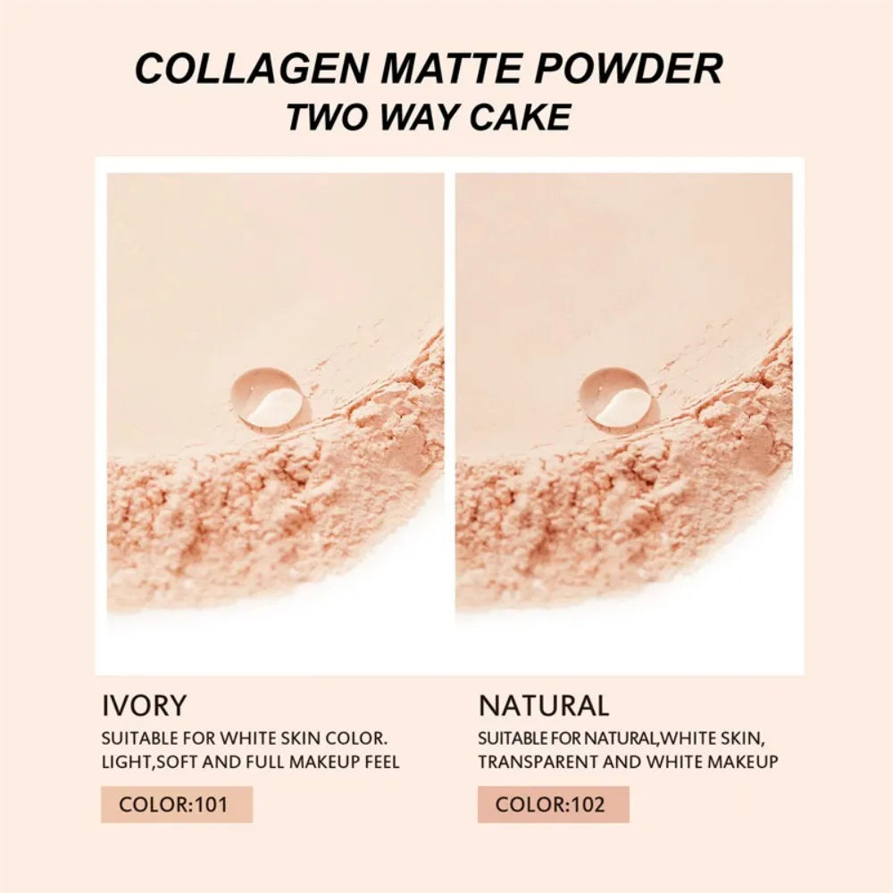 Blushimmer natural matte pressed powder compact with oil control and brightening face foundation for flawless concealer makeup application.