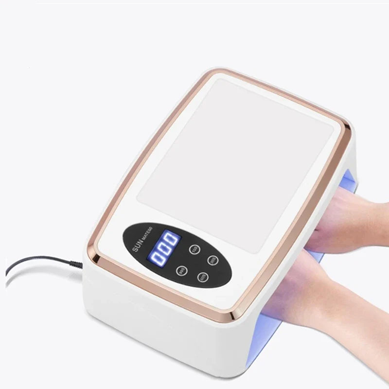 Blushimmer 90 LED UV Nail Dryer Lamp with motion sensor, large space for curing gel nail polish during manicure or pedicure.