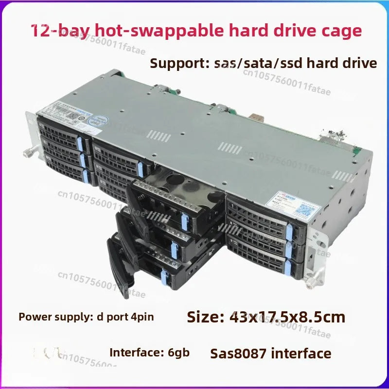 12 24-bay 3.5-inch Hard Drive Cage Hot-swappable 12Gb Expansion Storage SAS/SATA