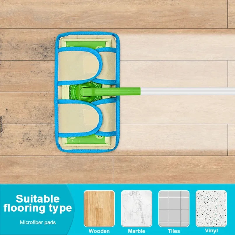 1/2PCS Mop Pad for Swiffer Sweeper Microfiber Floor Washable Reusable Mop Cloths Wet and Dry Flip Mop Cleaning Tools