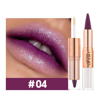 Sexy Red Black Lipstick Waterproof Lipliner Makeup Black Purple Rose Double Head Matte Lipgloss Tapered Lip Liner Contour Pencil
