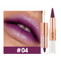 Sexy Red Black Lipstick Waterproof Lipliner Makeup Black Purple Rose Double Head Matte Lipgloss Tapered Lip Liner Contour Pencil