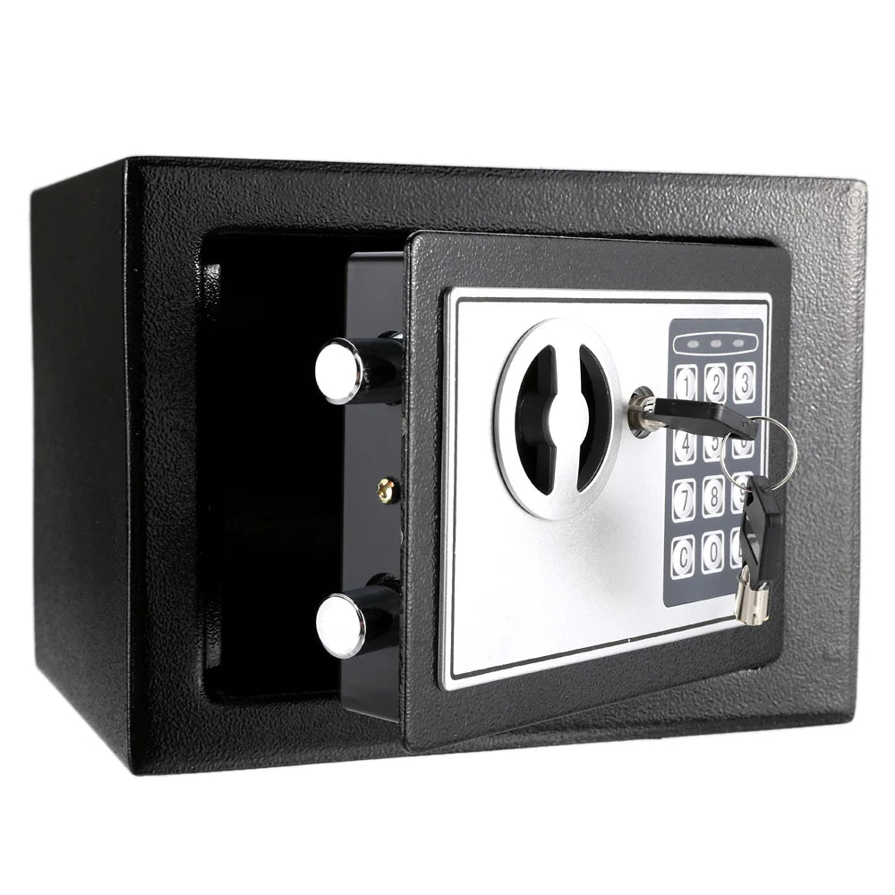 Mini Electronic Safe Box Digital Keypad Lock Safe All Steel Construction Automatic Locked Fireproof Security Box for Home Office