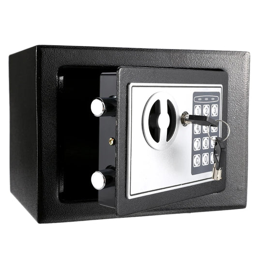Mini Electronic Safe Box Digital Keypad Lock Safe All Steel Construction Automatic Locked Fireproof Security Box for Home Office