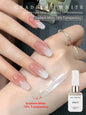 2Pc 12ml Milky White Gel Nail Polish Nail Polish Natural Color Translucent Jelly Soak Off LED Clear Coat Soap Nails Art White