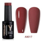 YOKEFELLOW 10ml translucent pink gel nail polish by Blushimmer, showcasing the smooth, glossy finish of the soak-off UV gel varnish.