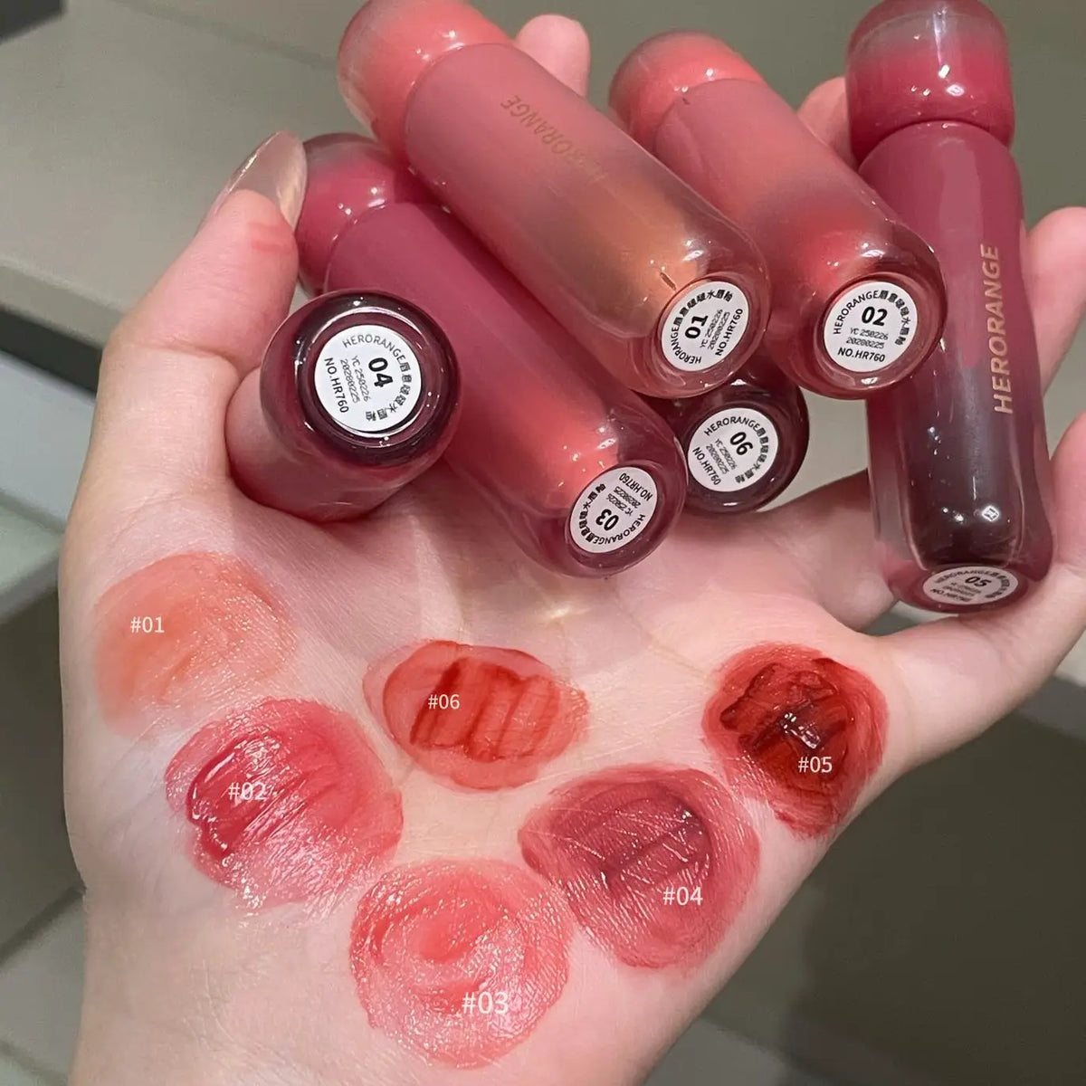 Blushimmer smoked grape purple red lip glaze and water lip gloss with moisturizing liquid lipstick and clear tint for Korean women.