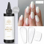 Blushimmer Born Pretty 250g milky white jelly nude gel nail polish refill package showing translucent semi-permanent soak-off UV gel