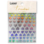 Colorful Cat's Eye 5D gradient European love heart gem nail art stickers with crystal geometric designs for manicure decorations.