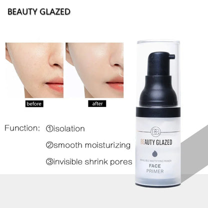 Blushimmer Beauty Glazed Pore Invisible Face Primer with matte finish, long-lasting makeup base and moisturizer in a sleek bottle