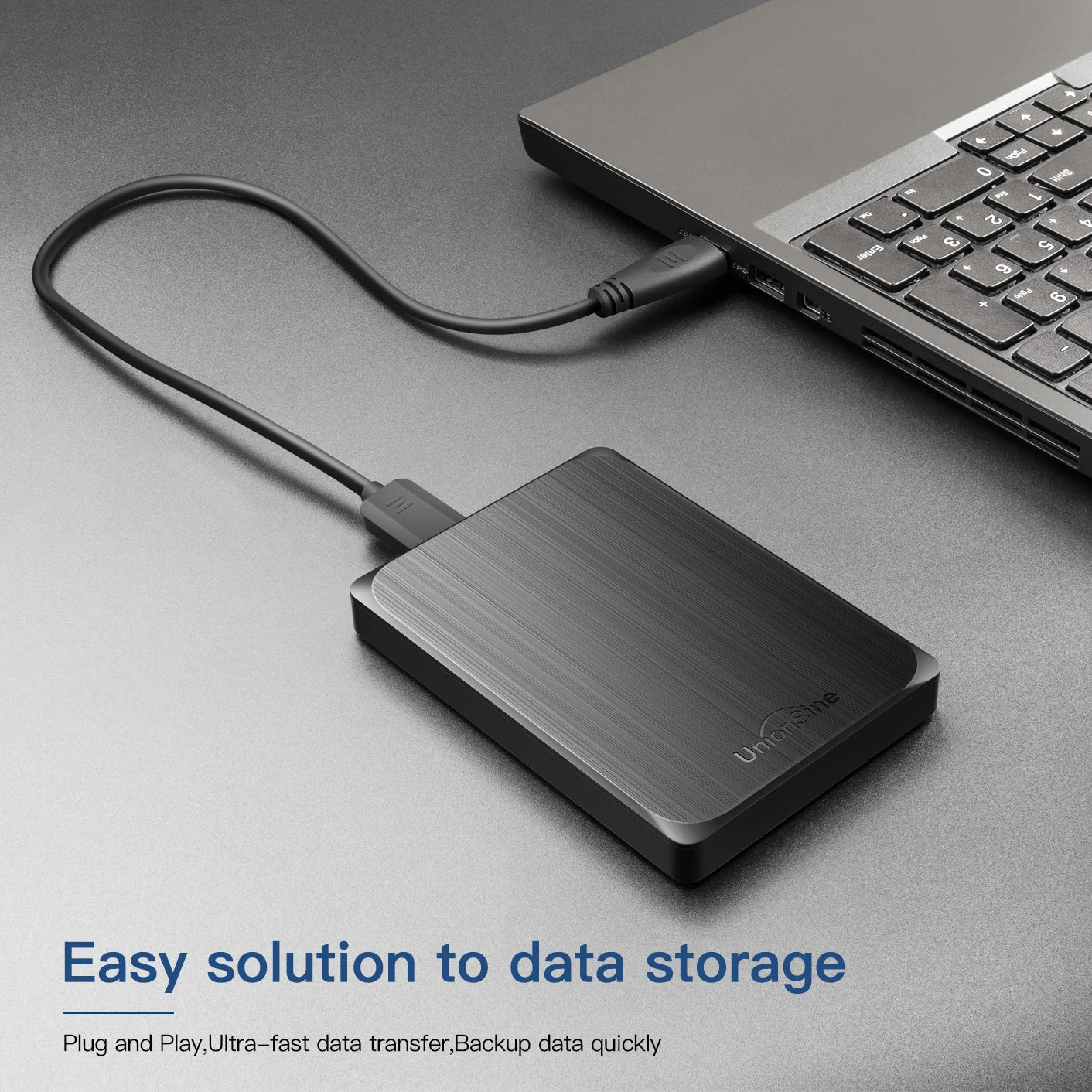 UnionSine 2.5'' HDD External Hard Drives 500GB/1TB USB 3.0 Portable, Reliable Backup for PC, Laptop, PS4/PS5, Xbox