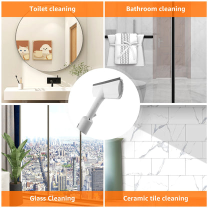 2 in 1 Extended Window Cleaning Kit Spray Double Sided Glass Squeegee Cleaner Duster Mop Window Professional Cleaning Tools