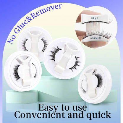 Pair of Blushimmer magnetic faux mink eyelashes with magnetic tweezers, handmade, fluffy, natural-looking false eyelashes for makeup.